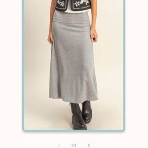 Hyfve City Chic Midi Gray Skirt